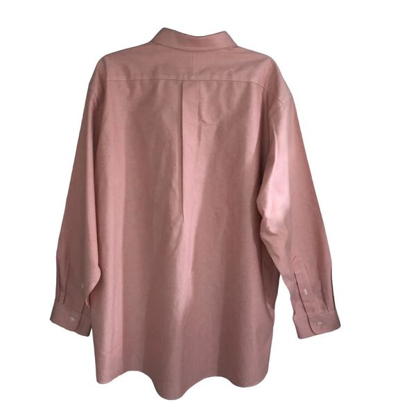 LL Bean Button Down Shirt Pink 17/35 Wrinkle Free Traditional Fit 209410 - Picture 2 of 3